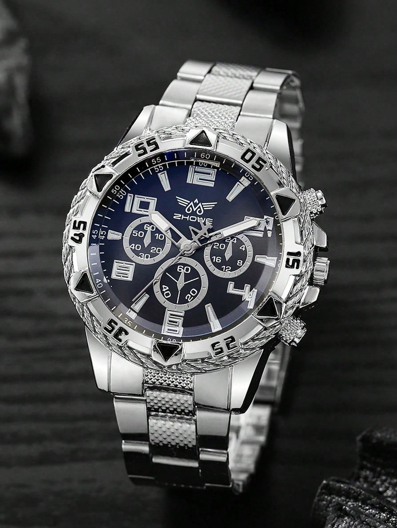 Men’s Business Quartz Watch with Multi-Dial Design